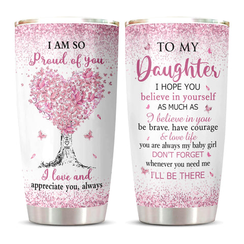 ZANIION tumbler para hija con diseño 5D vibrante, ideal como regalo y para conservar bebidas.