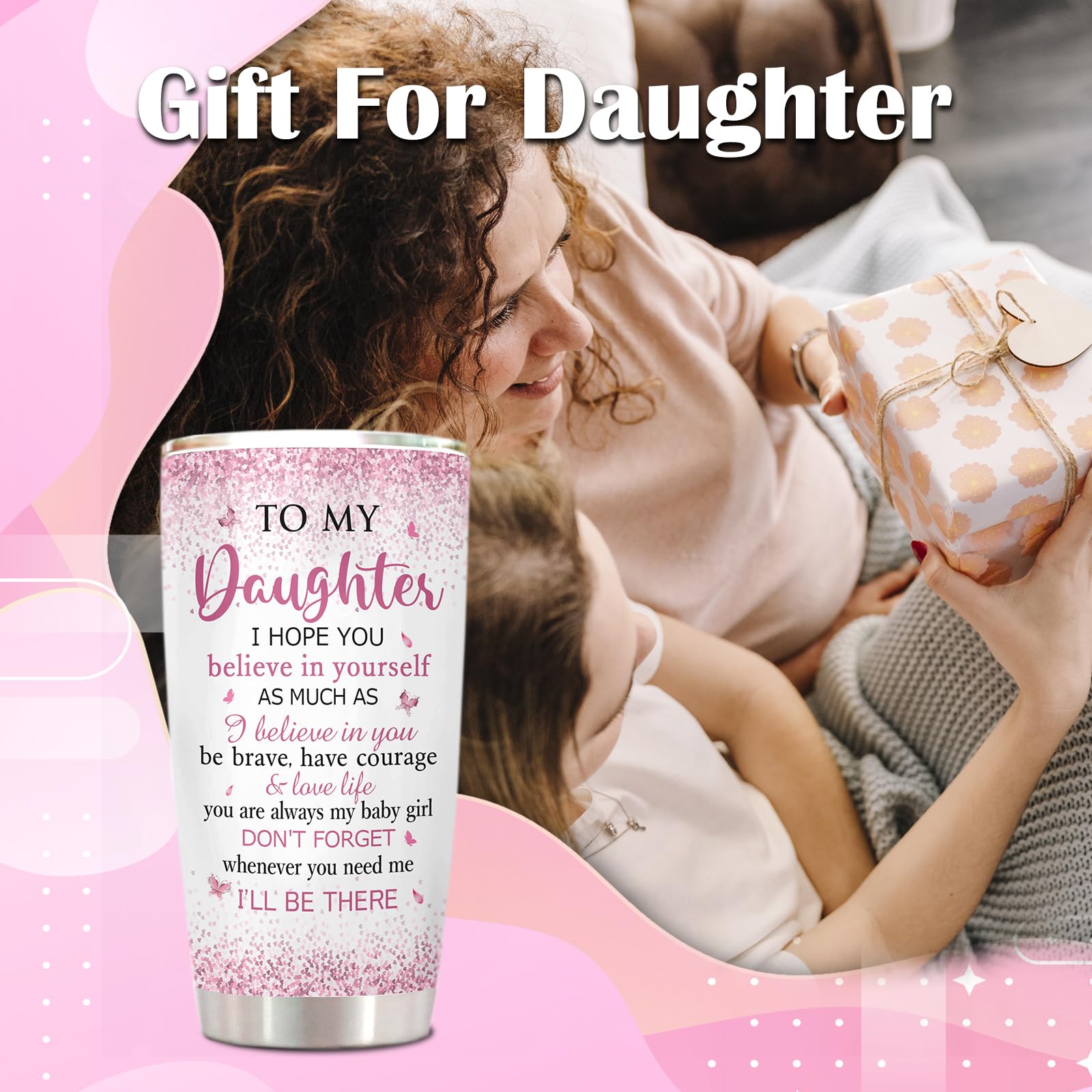 ZANIION regalo para hija, mensaje cariñoso de mamá y papá.