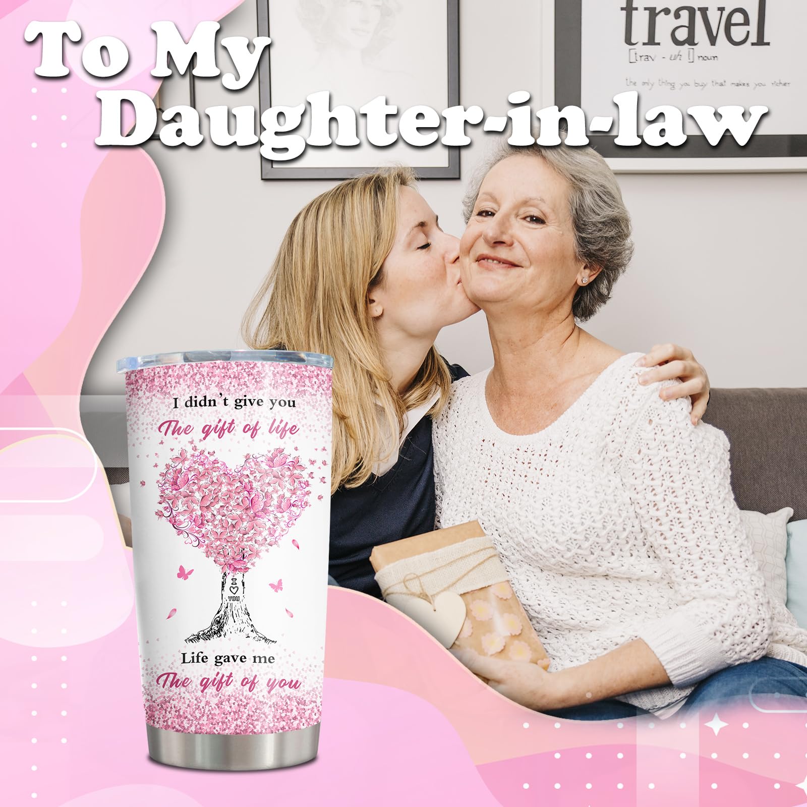 ZANIION regalo nuera mujer tumbler 20oz: celebra momentos con estilo.