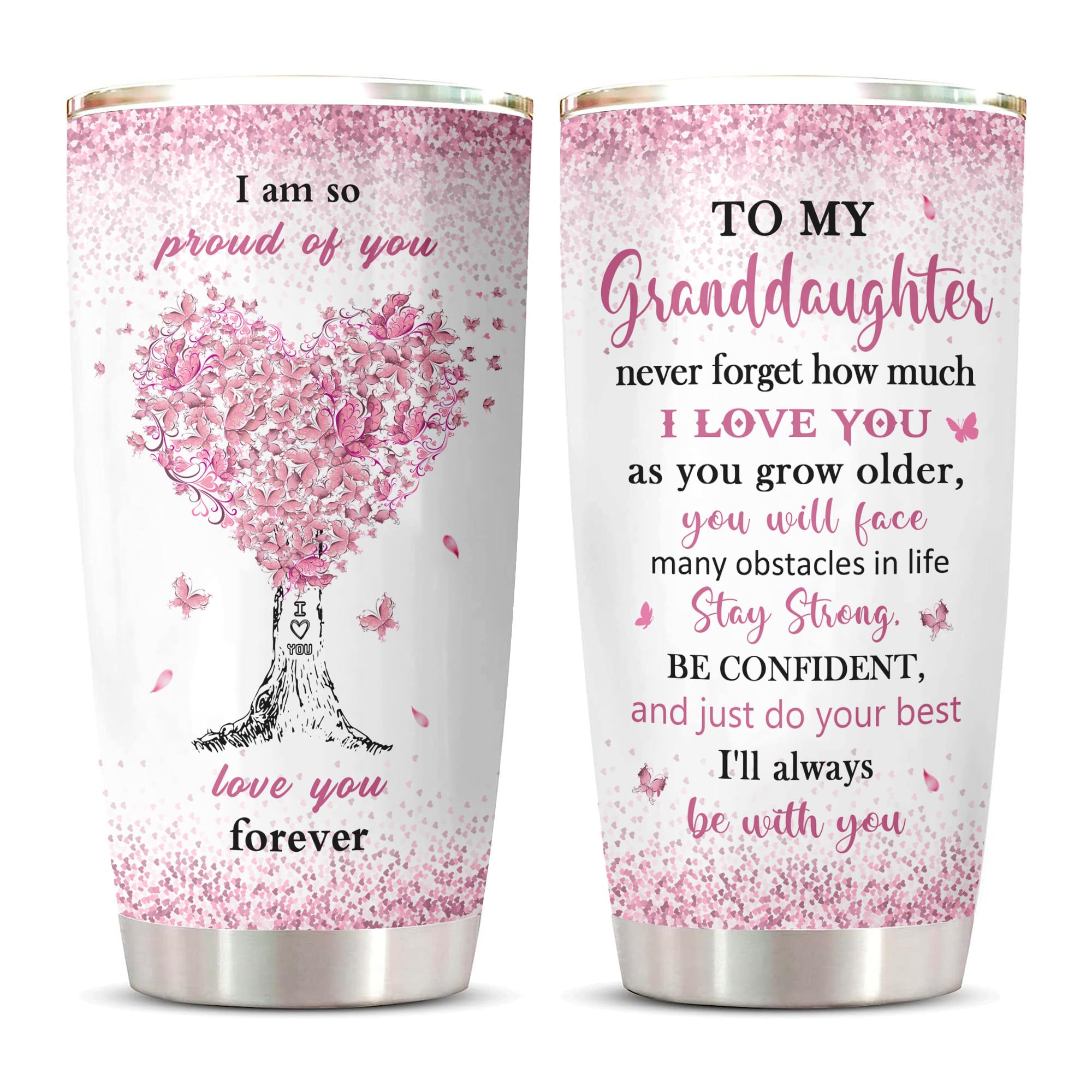 Vaso ZANIION para nieta con árbol de amor rosa, regalo sentimental