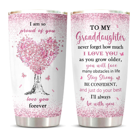 Vaso ZANIION para nieta con árbol de amor rosa, regalo sentimental