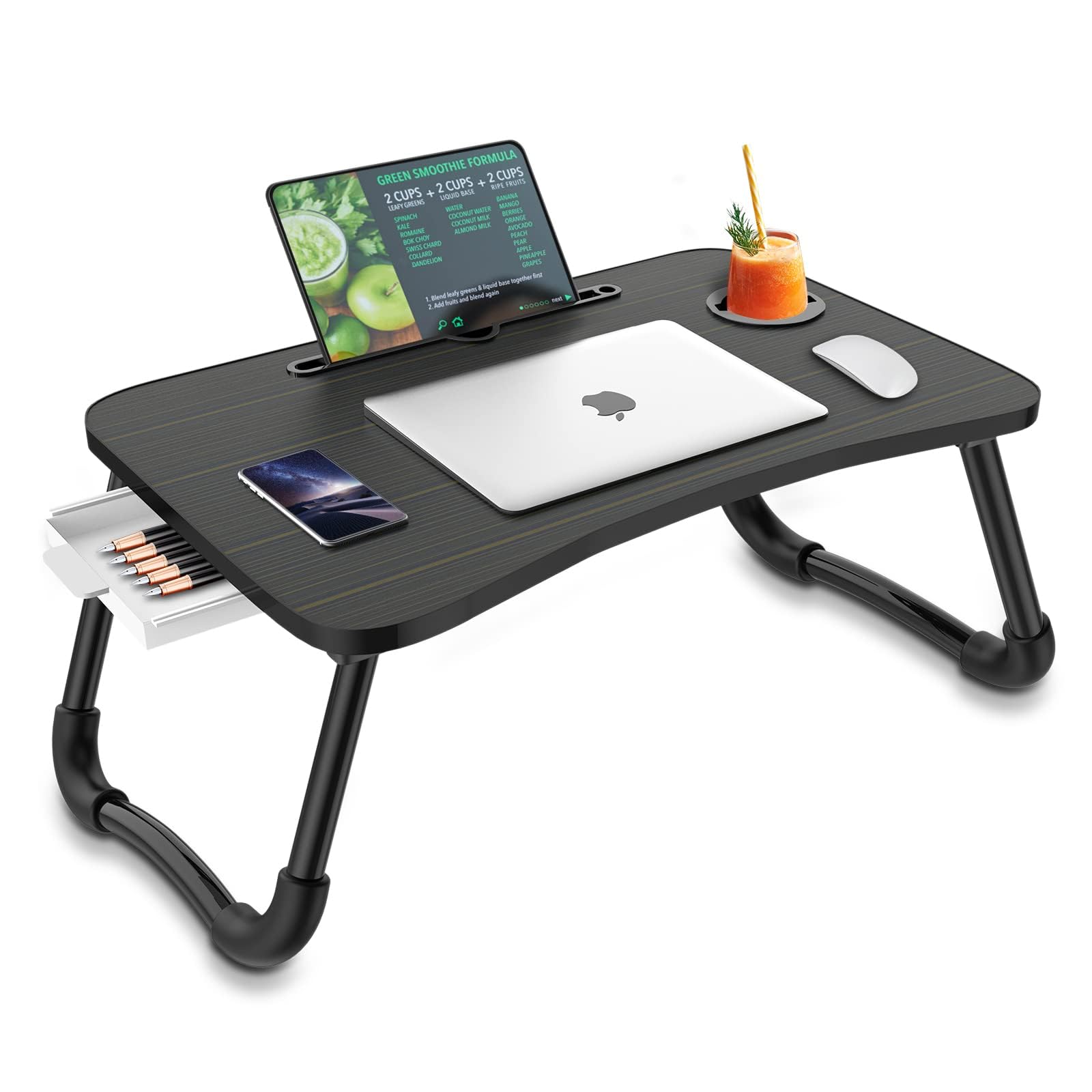 Zapuno mesa plegable para cama en arco, ideal para comer o trabajar.