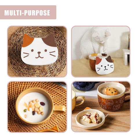 Taza decorativa ZAPVLVT para escritorio con gato, perfecta para la oficina.
