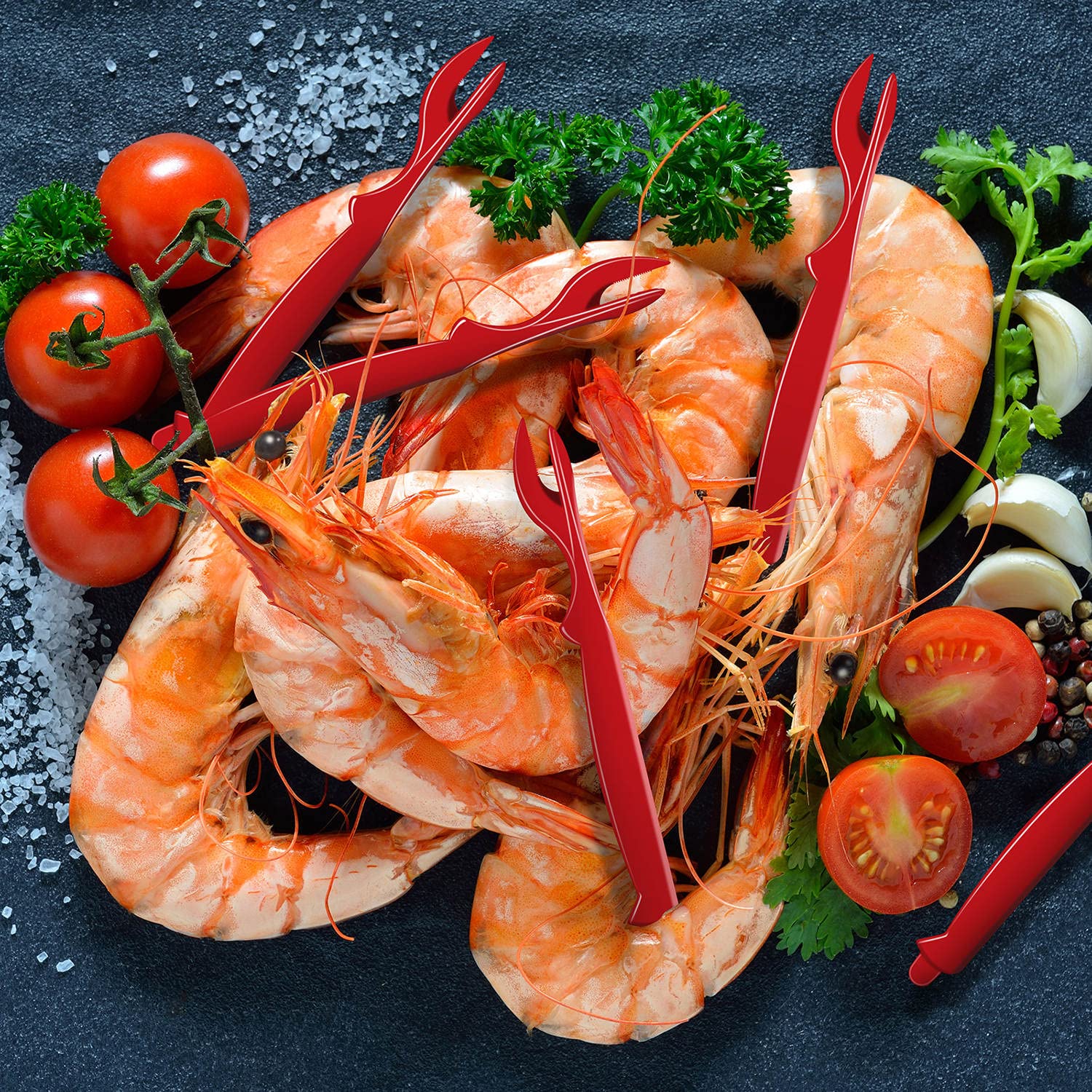 Uso práctico para desvenar camarones y extraer carne de recodos.