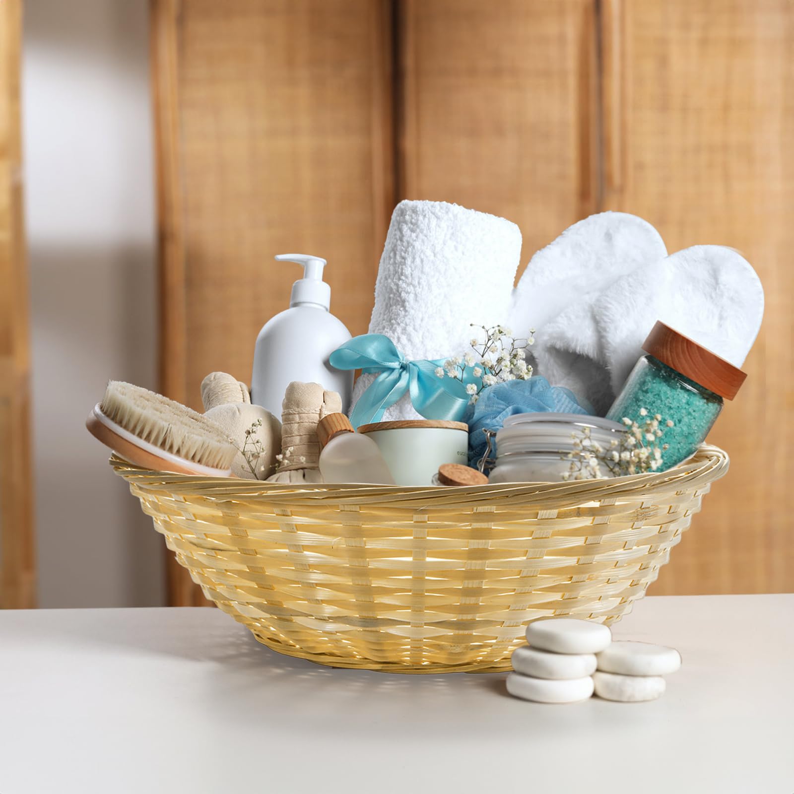 Versátil cesta ZAVOOS para baño o cocina, organiza toallas y suministros con estilo