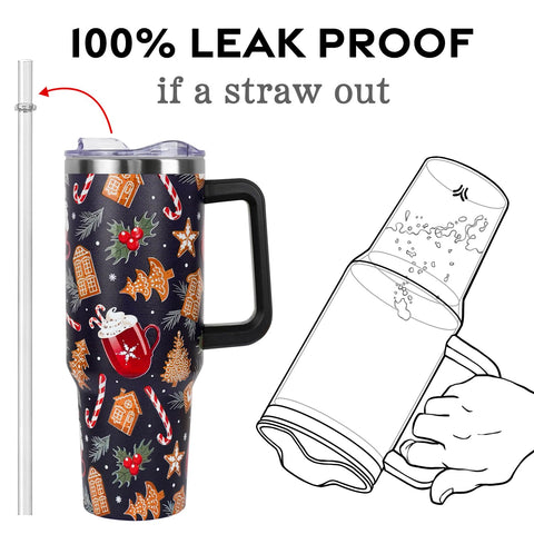 Vaso Zbnisiw-Tumbler navidad con diseño festivo para reuniones