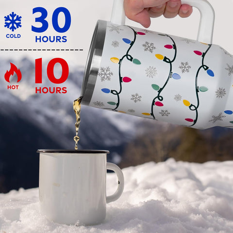 Vaso térmico Zbnisiw 40 onzas ideal para viajes y oficina