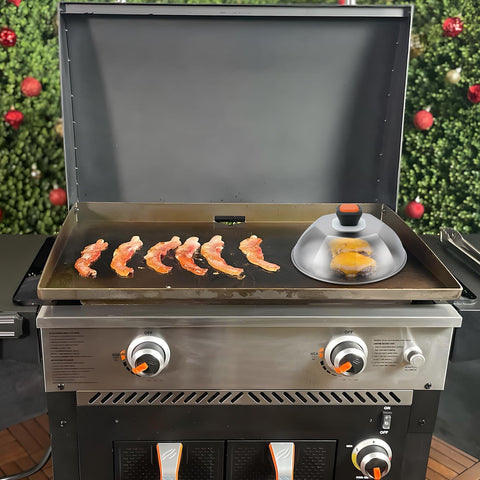 ZBXFCSH juego de 2 domos para parrilla plana, versátiles