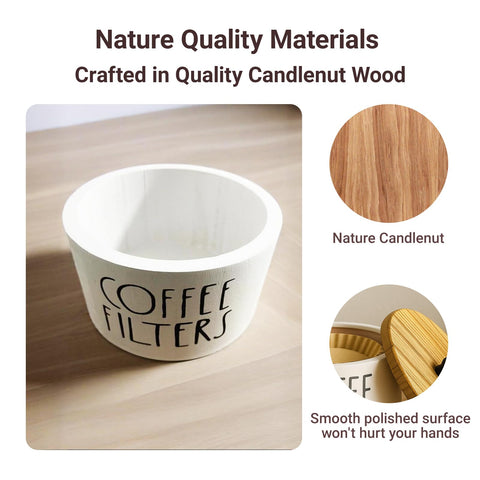 Zcblcyj cesta dispensadora de café con acabado farmhouse para organización elegante.