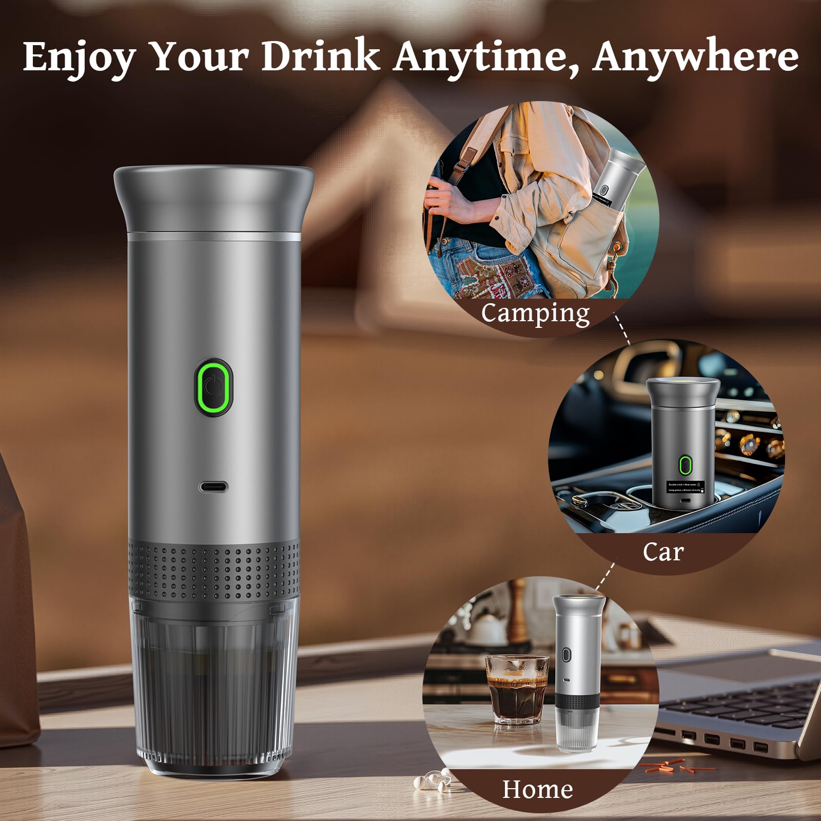 Cafetera Zcyge de 700 g, ideal para camping y oficina.
