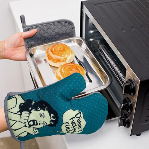 Conjunto zcyhtqp de dos piezas facilita manipular sartenes y bandejas en la cocina.