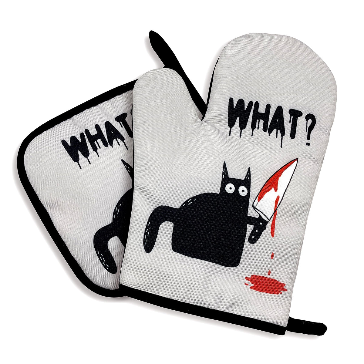 Guantes zcyhtqp para horno con silicona gatito, agarre antideslizante y seguro.