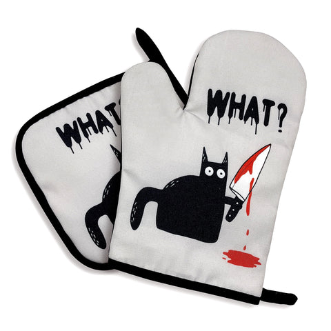 Guantes zcyhtqp para horno con silicona gatito, agarre antideslizante y seguro.