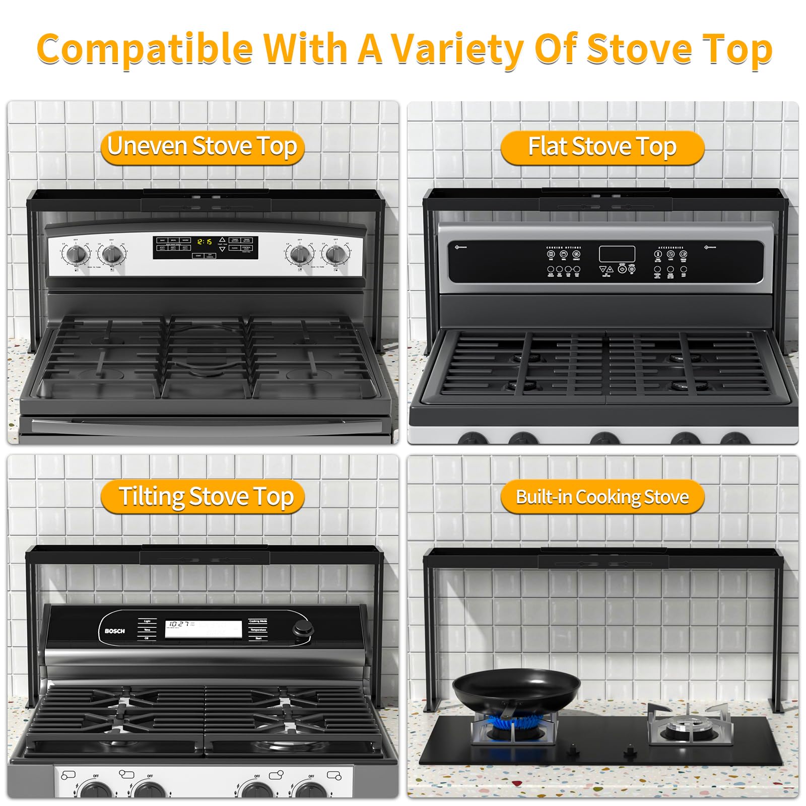 ZDDLOINP ajuste 4 niveles estante cocina altura personalizable para sartenes.