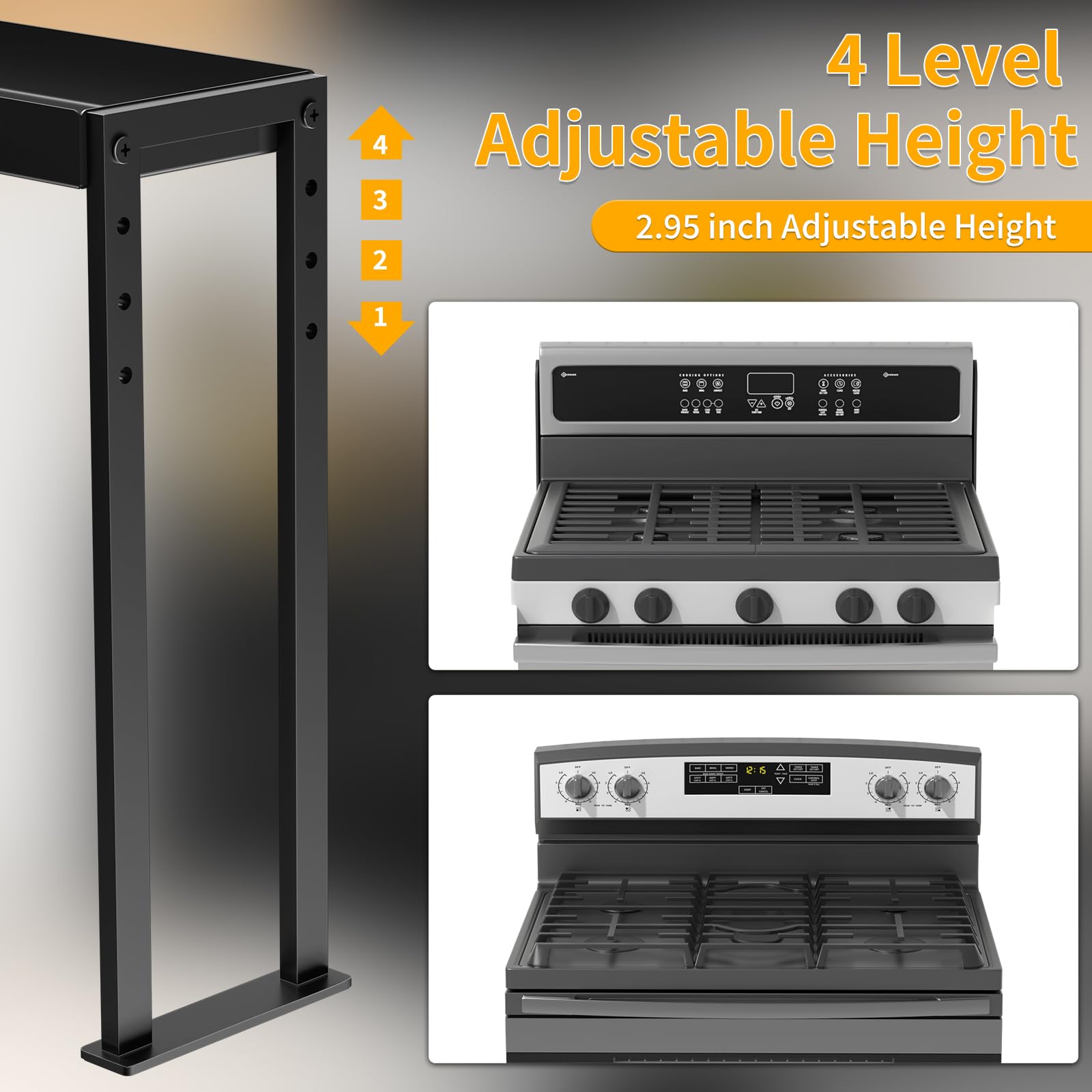 ZDDLOINP largo ajustable 26-32 pulgadas se adapta a estufas diversas.