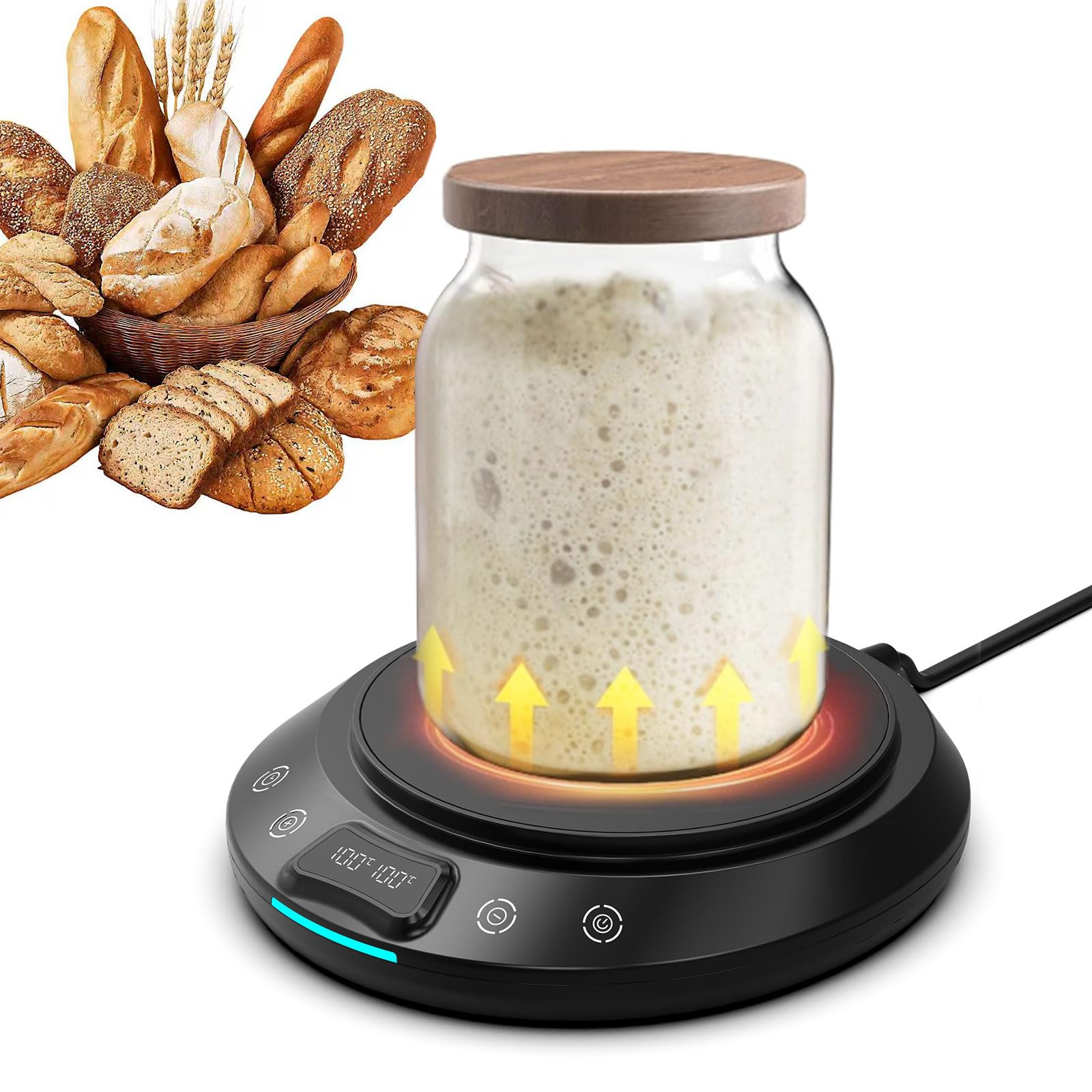 ZDFRBJG calentador de masa madre con ajuste preciso para fermentación.