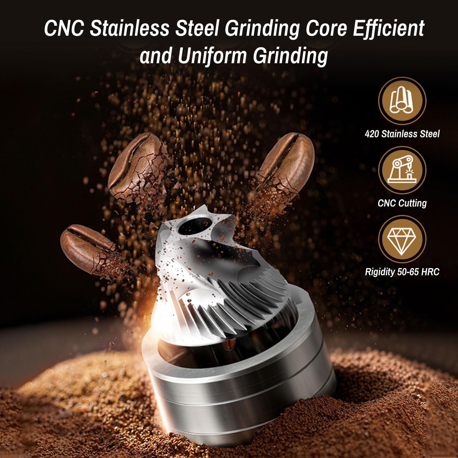 ZDFRBJG molino de cafe con dimensiones compactas, ideal para viaje y oficina