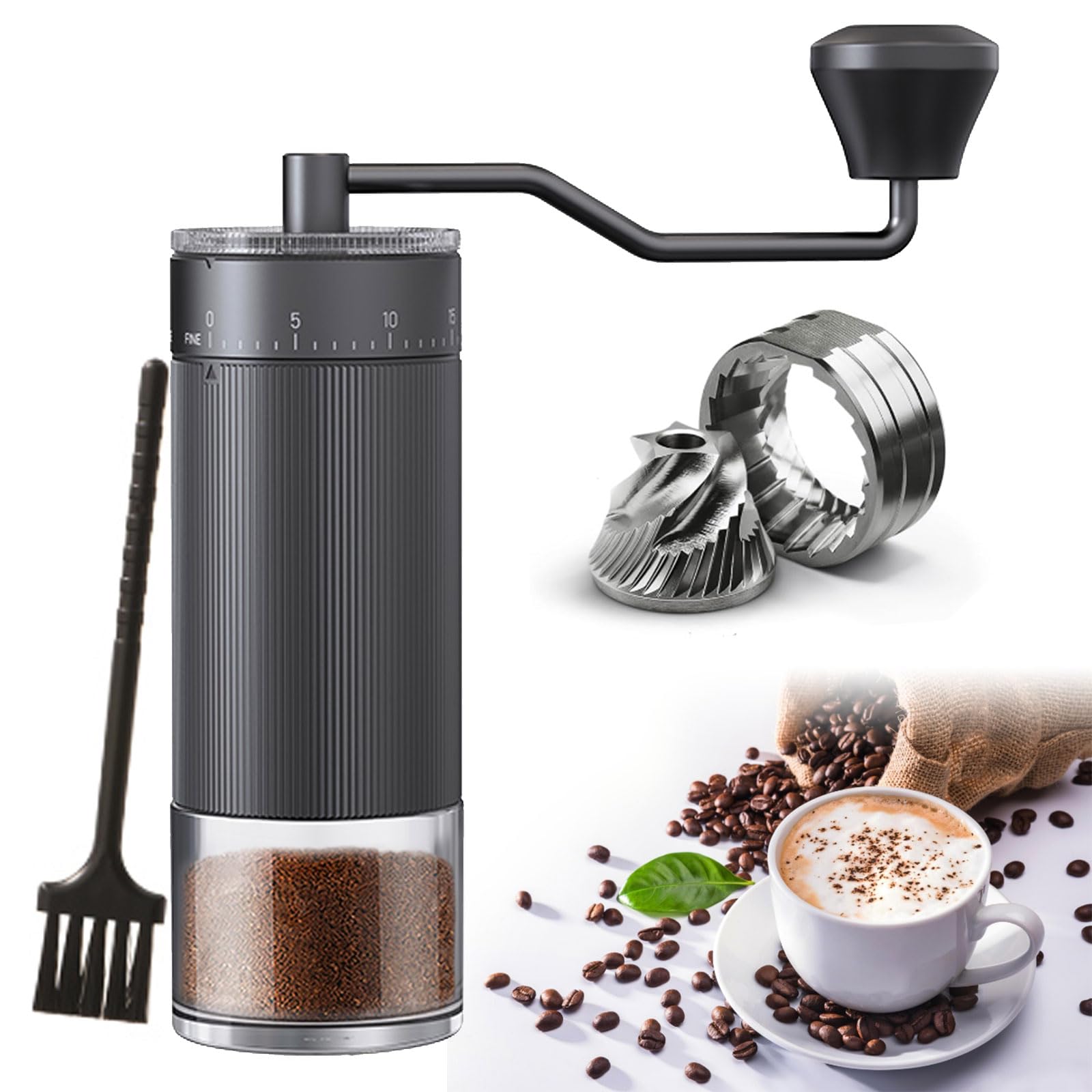 ZDFRBJG molino de cafe portátil: exterior compacto para llevar y disfrutar café recién molido en viaje