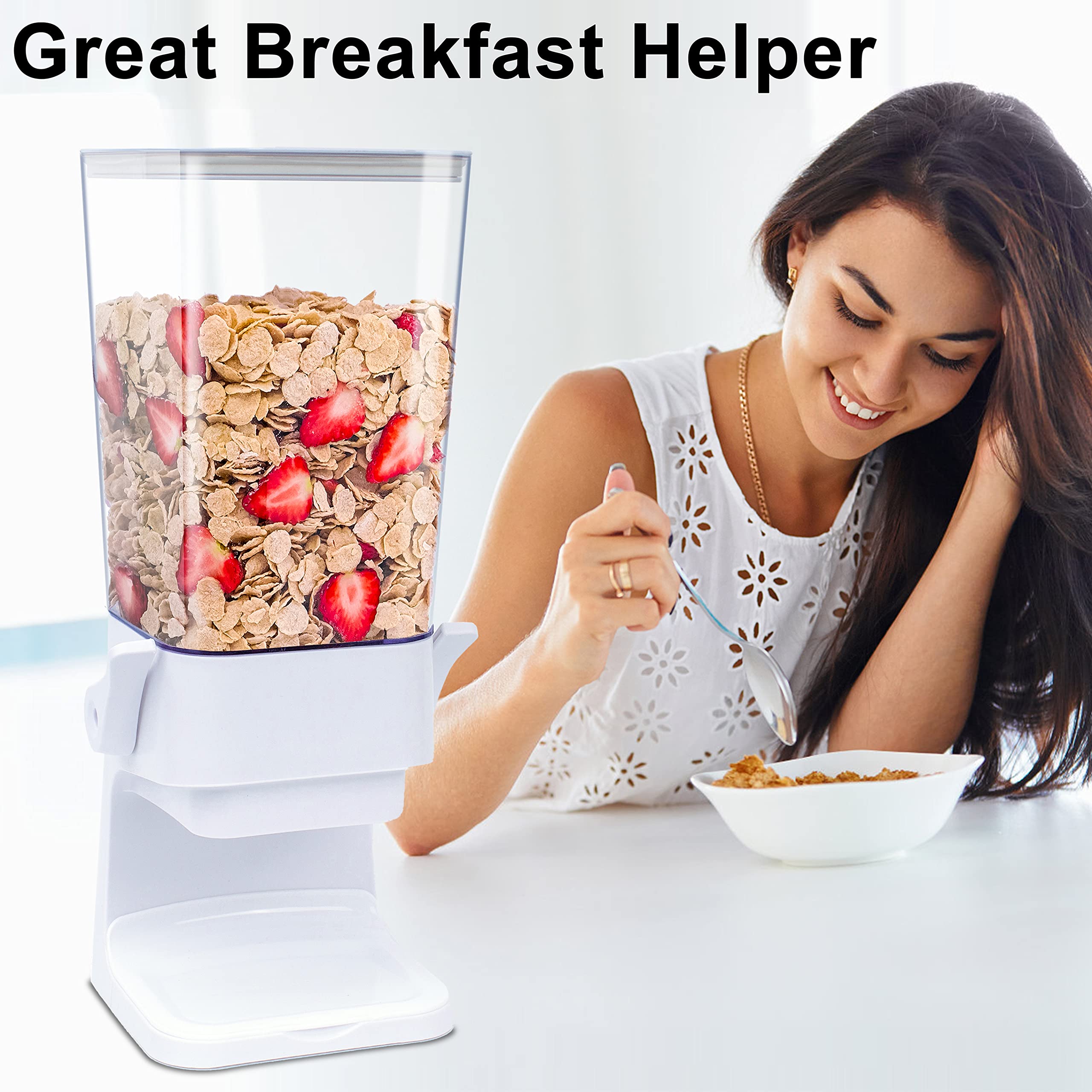 Zeadesign dispensador cereal: manejo sencillo con la palanca para porciones limpias