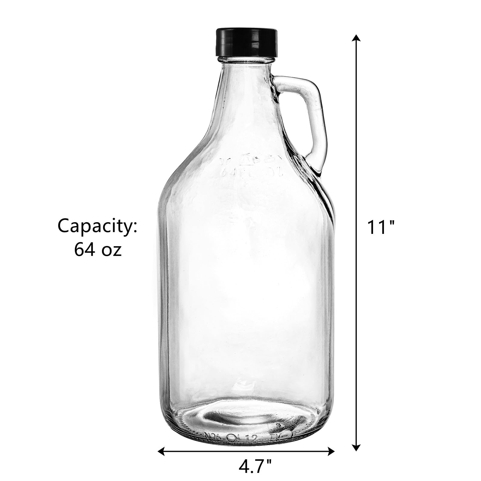 ZEAYEA growler de vidrio claro para kombucha y bebidas caseras.