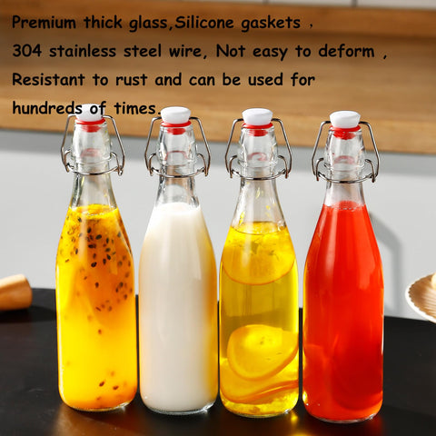 ZEBEIYU botella de vidrio para fermentación de kombucha y bebidas caseras.
