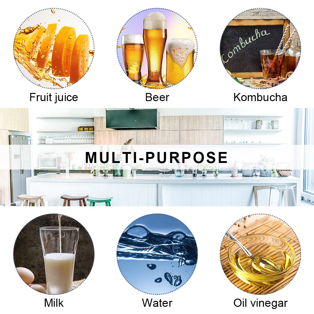 ZEBEIYU pack de 4 botellas, solución reutilizable para cocina.