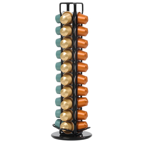 ZECENN porta cápsulas Nespresso OriginalLine giratorio para 40 cápsulas, organización en la encimera.