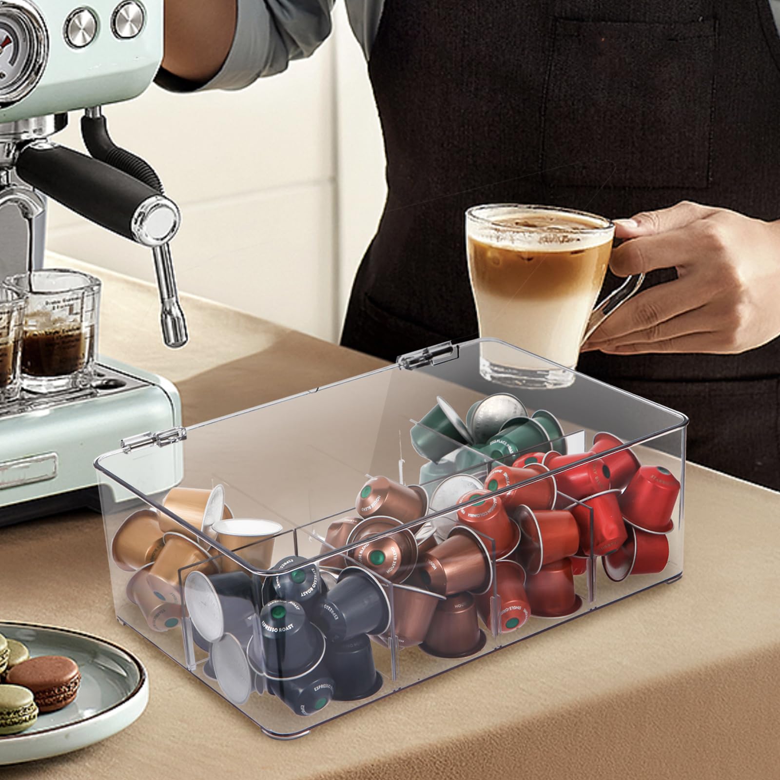 ZECENN porta-pods-cafe-uso-despensa: ideal para despensa y alacena con facilidad.
