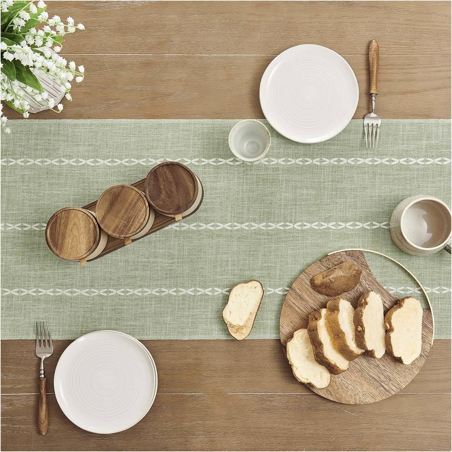ZeeMart mantel Farmhouse diseño rústico bohemio ideal para comedor