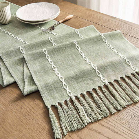 ZeeMart mantel Farmhouse longitud 72pulgadas cubre mesas grandes con estilo