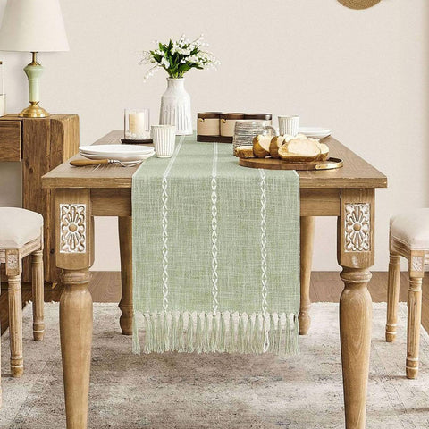 ZeeMart Mantel de Farmhouse con trenzado en salvia 72in, aporta estilo rústico y elegancia sutil