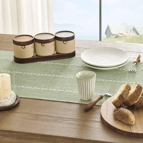 ZeeMart mantel Farmhouse fácil de coordinar con vajilla salvia