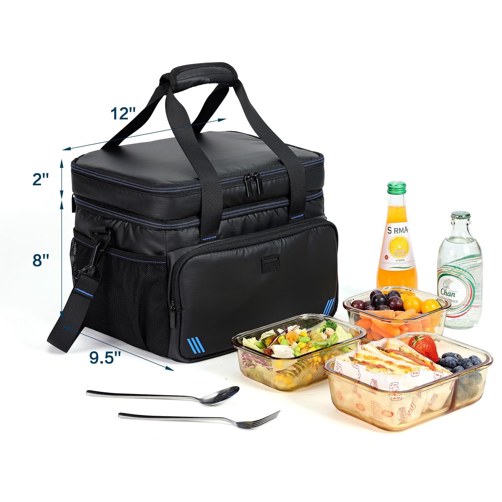 ZEEMO bolsa térmica suave 19 L diseño plegable para almacenamiento.