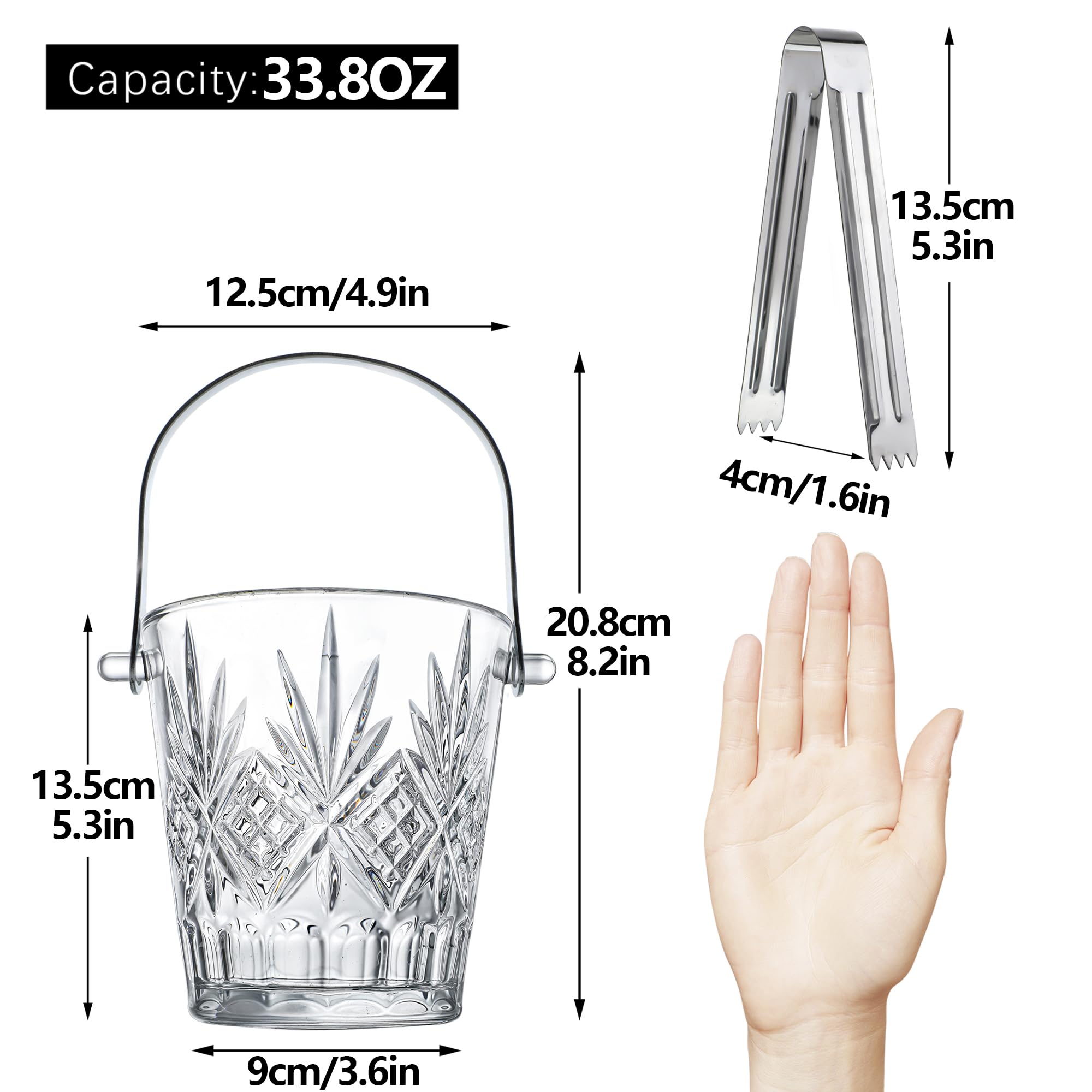 ZEERSHEE cubo con asa para transportarlo de la nevera a la mesa