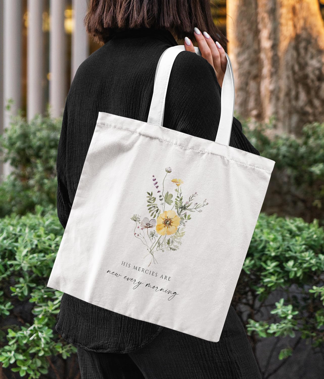 Bolsa tote Zeghk de lona ecológica, opción reutilizable sostenible