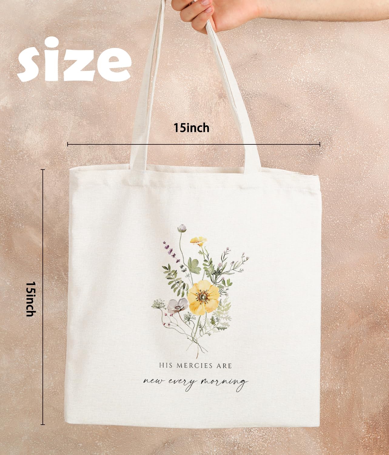 Bolsa tote Zeghk de lona duradera, ligera y resistente