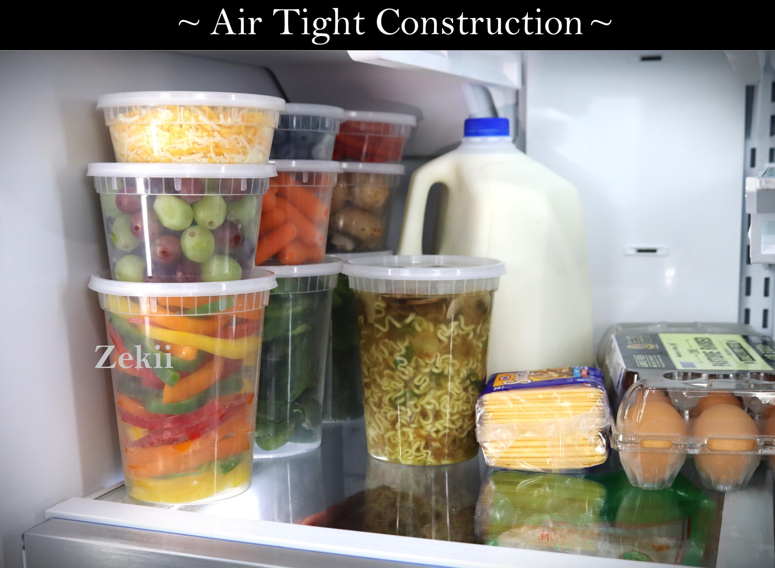 Zekii contenedores deli aptos para congelador para conservar porciones.