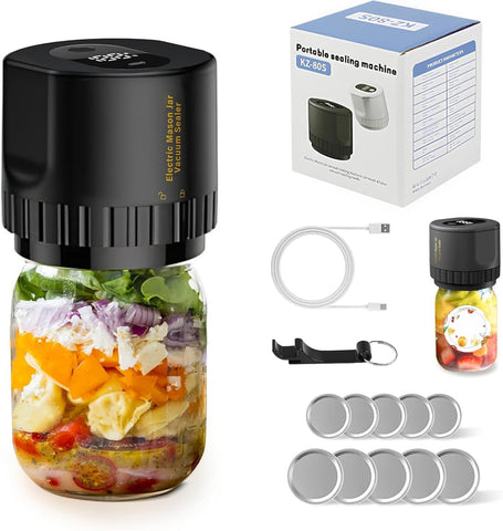 ZenTong Infi kit sellado vacío para frascos Mason con boca ancha, ahorro de espacio.