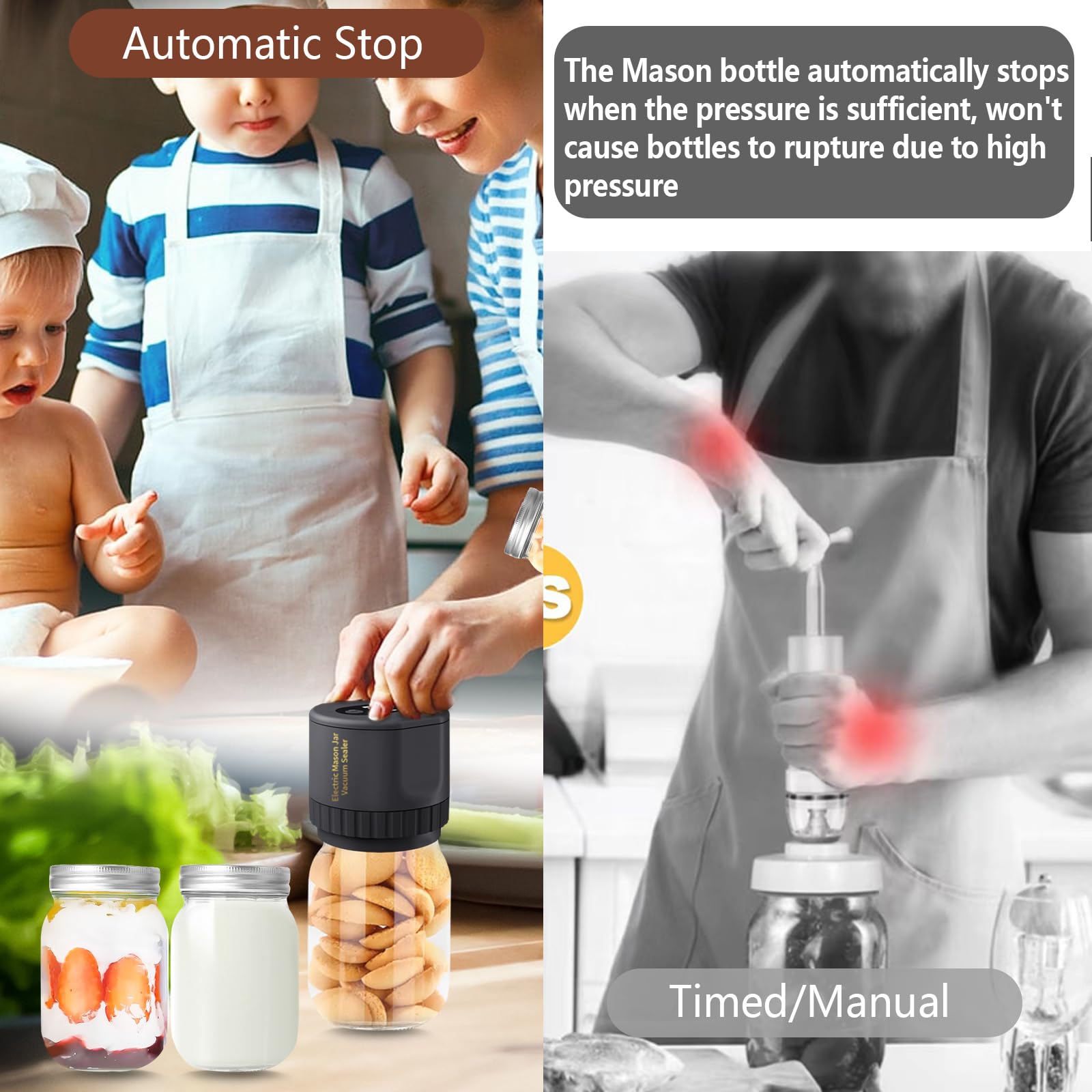 ZenTong Infi kit versatilidad boca estrecha y ancha para distintos alimentos.