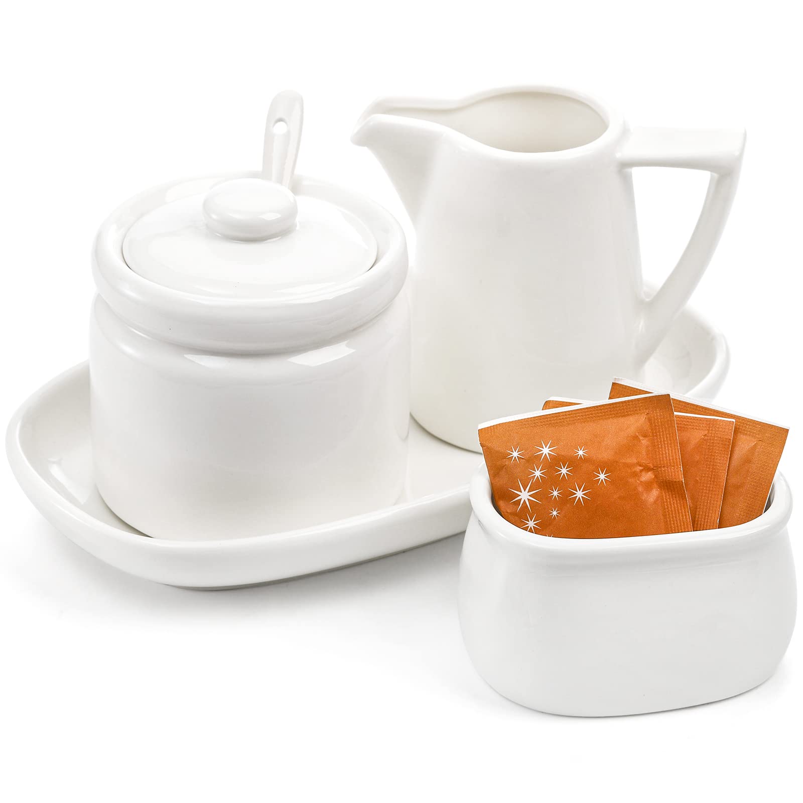 ZENFUN azucarero con tapa y cuchara, sirve azúcar con estilo en la mesa.