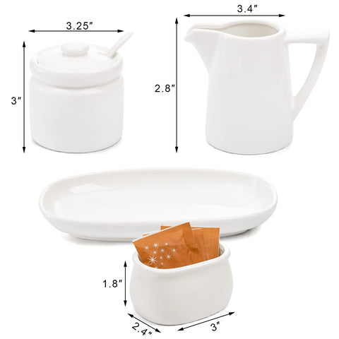 ZENFUN cremera de porcelana blanca, vertido suave para café o té.