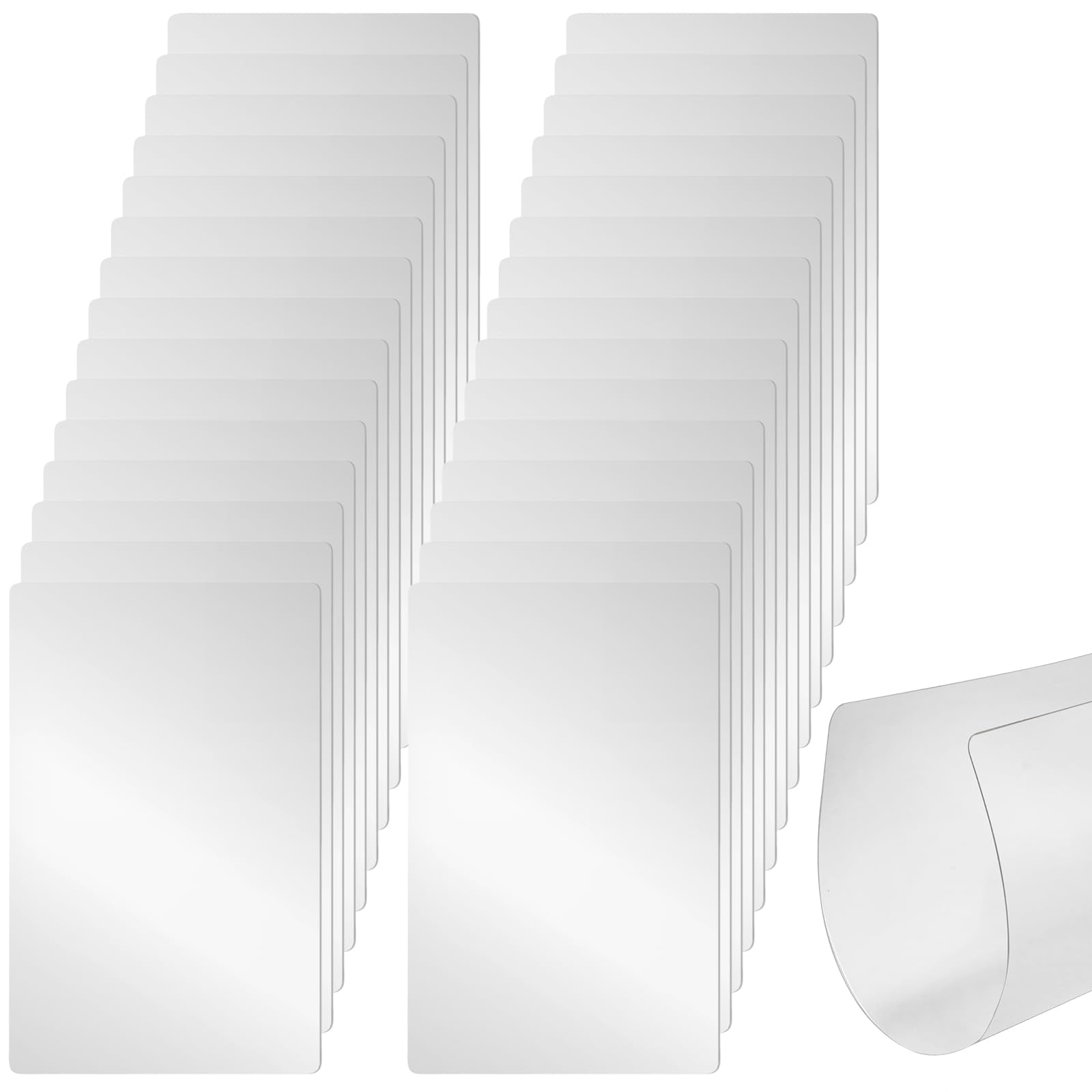 ZENFUN juego de 30 tablas de corte plástico rectangulares, uso diario seguro.