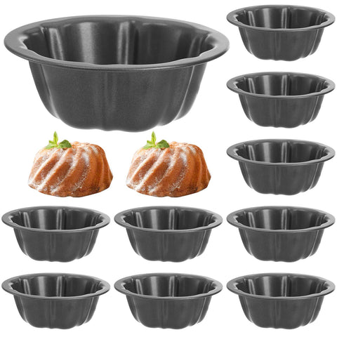 ZENFUN moldes mini flan 4 pulgadas con flor para porciones perfectas.