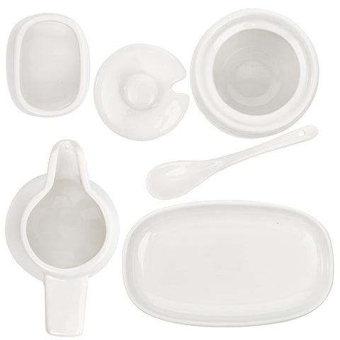 ZENFUN platillo de porcelana, base estable para cremeras y azucarero.