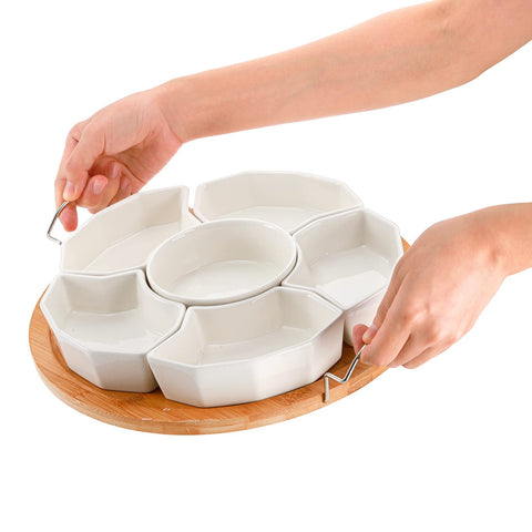 ZENFUN soporte de bambú para bandeja, añade elegancia a la mesa.