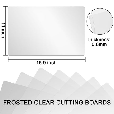 ZENFUN tablas de corte plástico transparentes y libres de BPA para cocina segura.