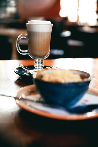 ZENFUN tazas con pie para café con leche y té