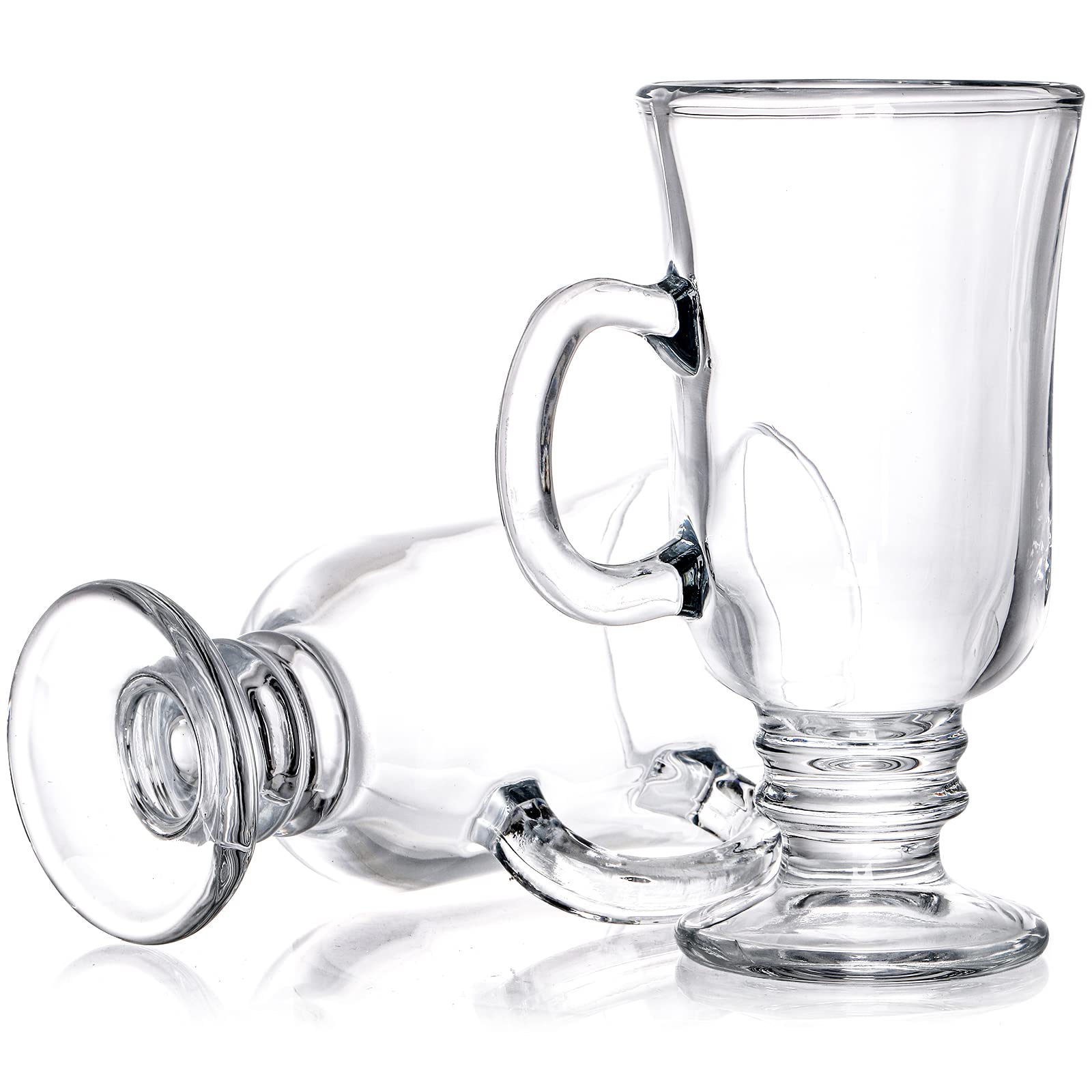 ZENFUN vasos de cristal claros con base estable para bebidas calientes
