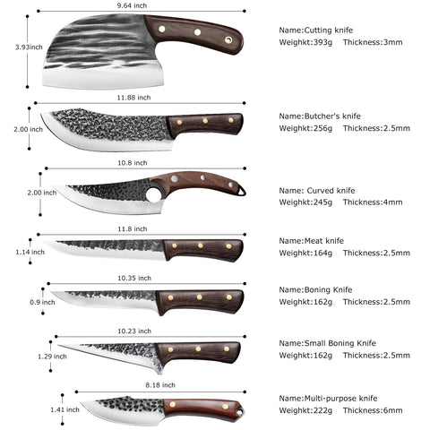 Cuchillo ZENG para carnicería de gran tamaño, cortes amplios