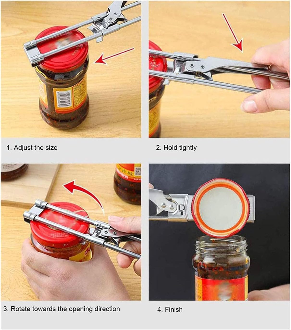 Agarre-tapas zengxiaoyun ergonómico facilita abrir tapas y frascos con precisión.